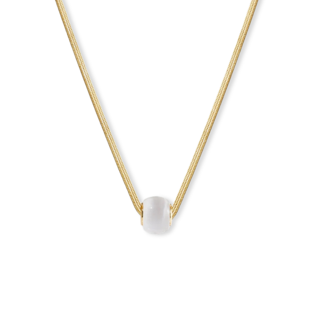 Colar Feminino com Pedra Central