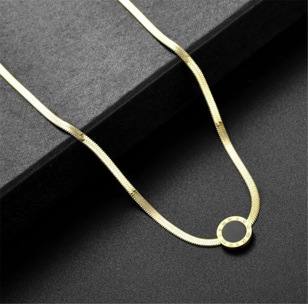 Conjunto Colar e Brincos Números Romanos