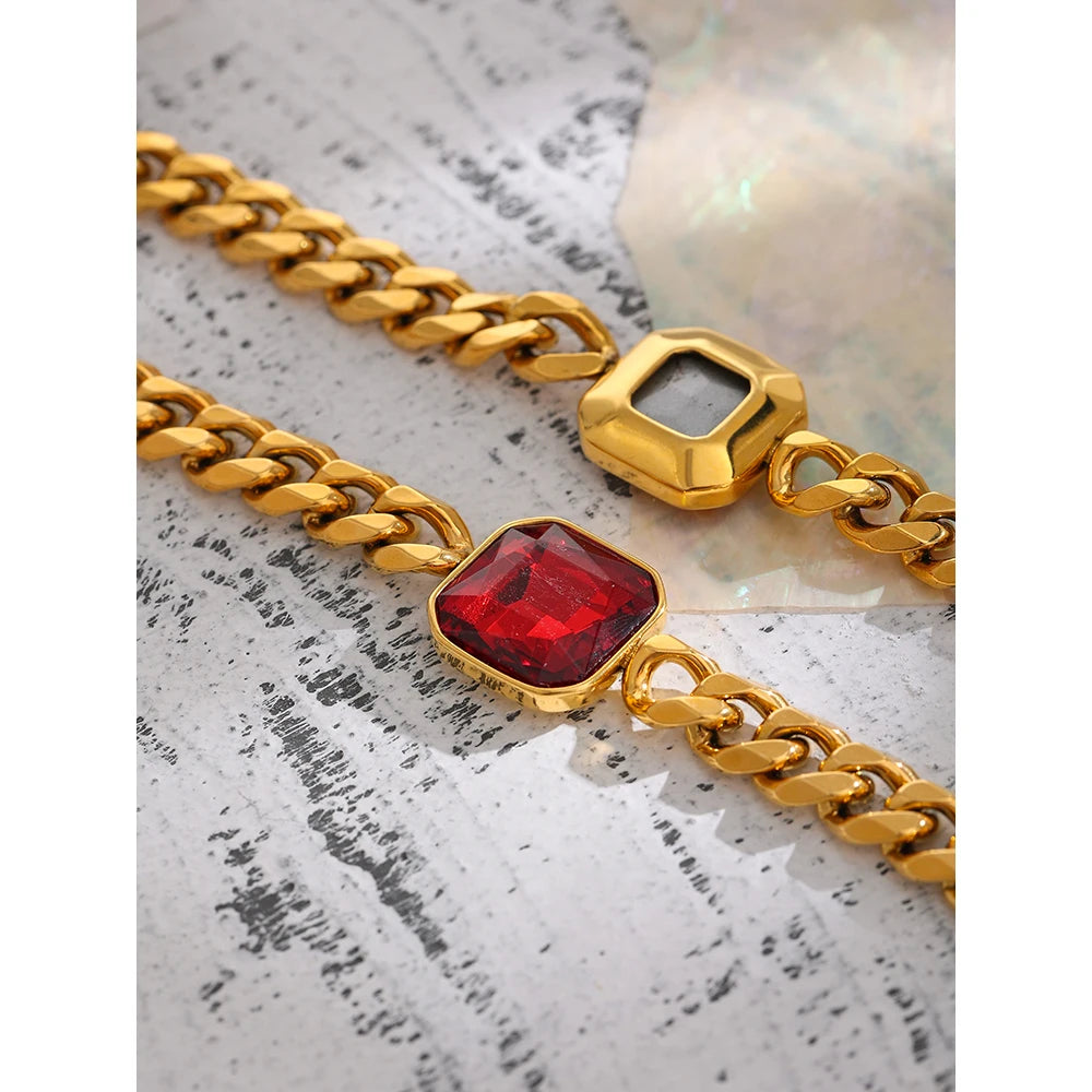 Pulseira Cúbica Com Zircônia Banhado a Ouro 18k
