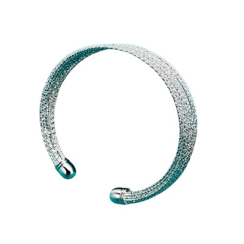 Pulseira Bracelete Aberta Prata