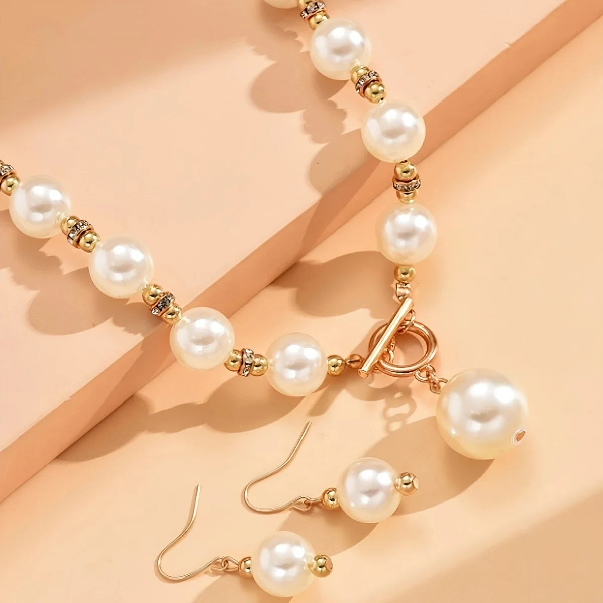 Conjunto Colar e Brinco de Pérolas Naturais