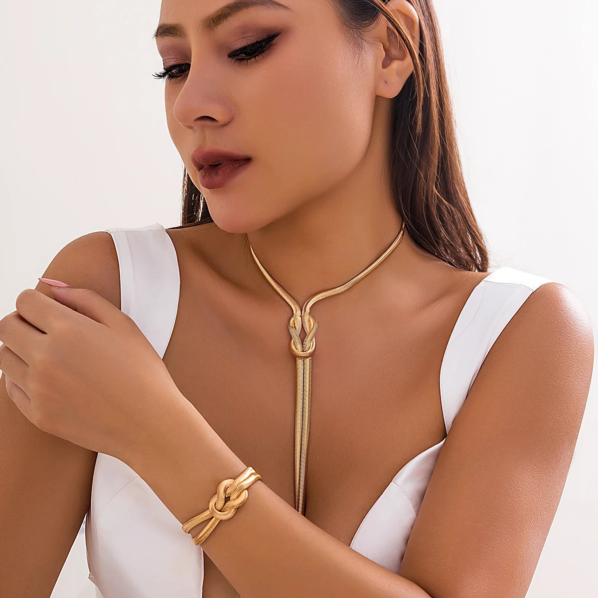 Conjunto Colar e Pulseira Elos
