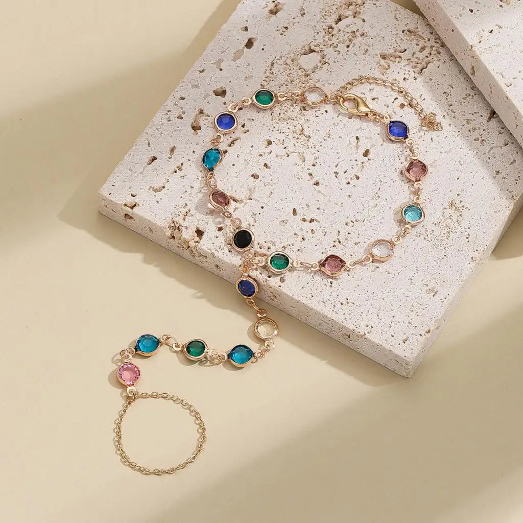 Pulseira Jade com detalhes em Zircônias