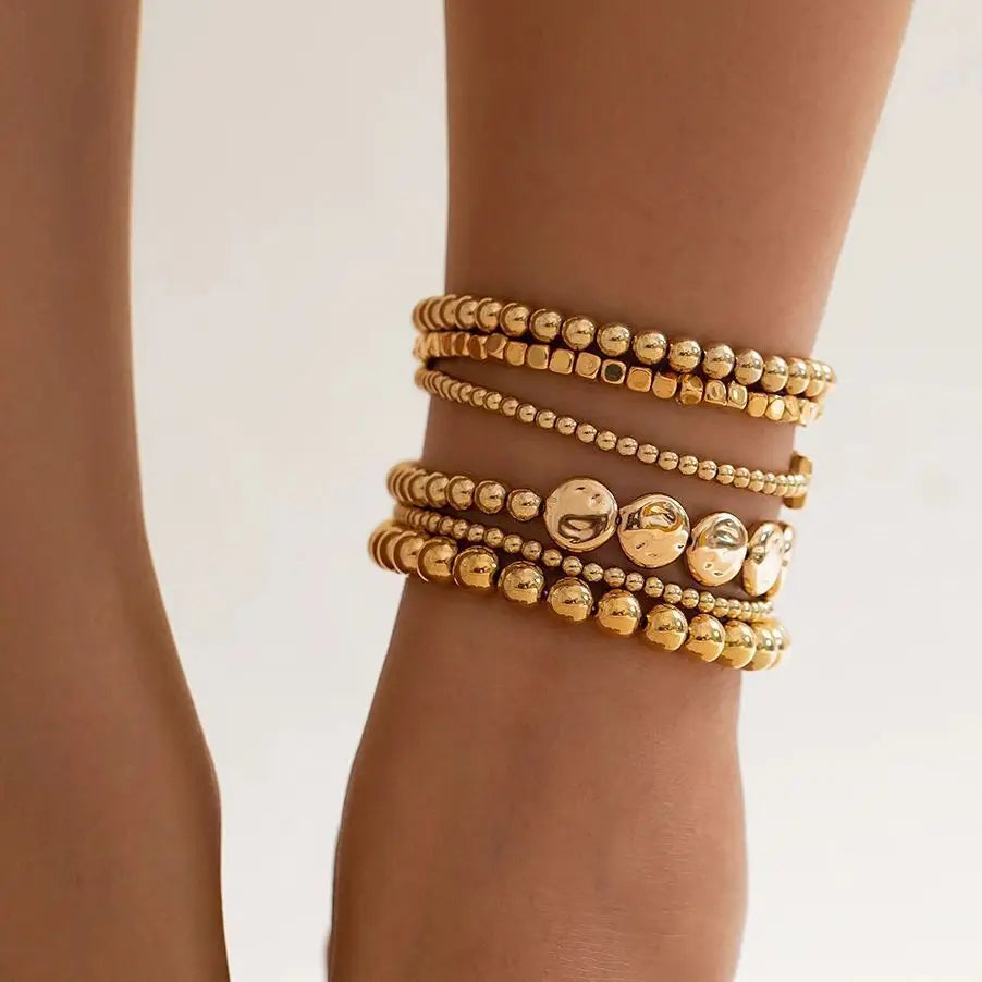 Tornozeleira Conjunto De Luxo Banhado a Ouro 18k