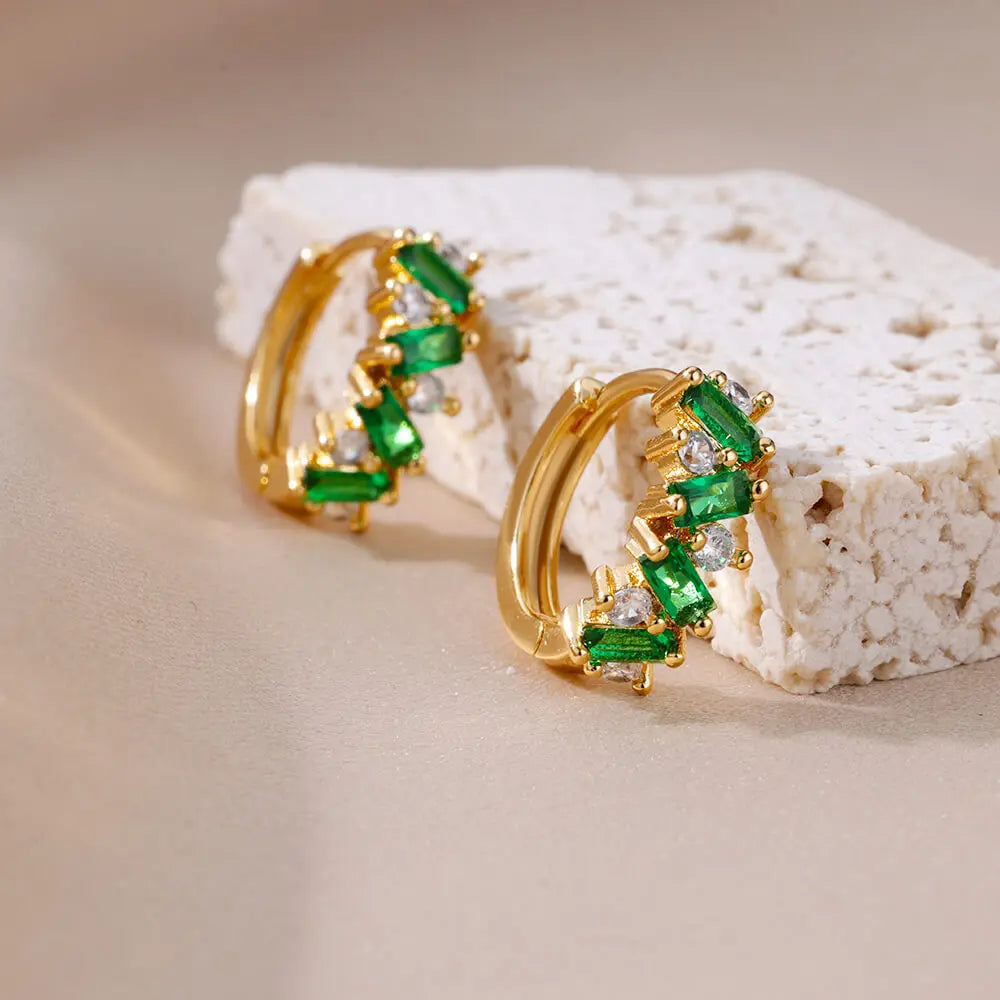 Brincos Cravejados com Zircônias