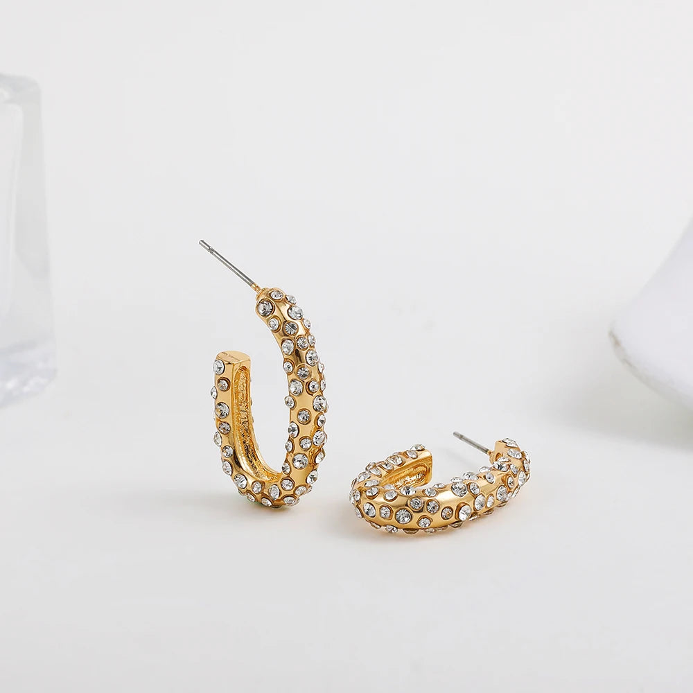 Brinco Argola com Zircônia