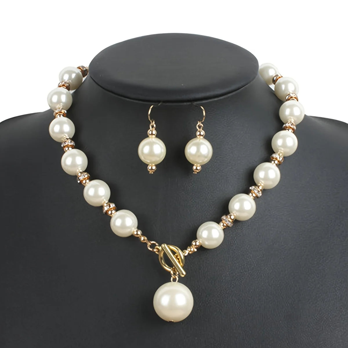 Conjunto Colar e Brinco de Pérolas Naturais