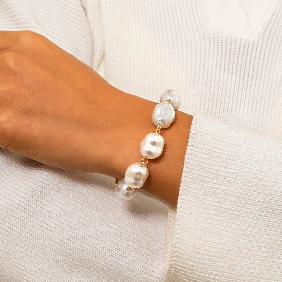 Pulseira Pérolas Orgânicas