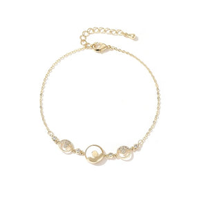 Pulseira Flor Shell com Zircônias