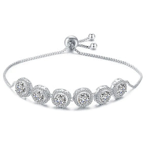 Pulseira Ajustável com Pontos de Brilhante