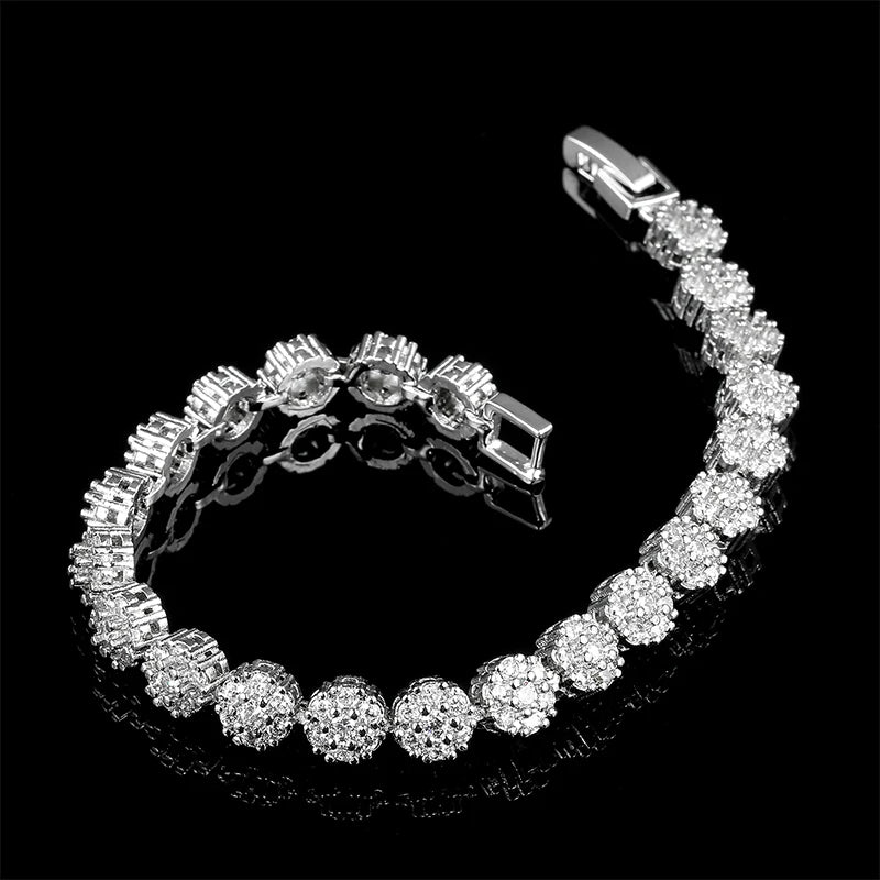 Pulseira Cravejada com Pontos de Zircônia