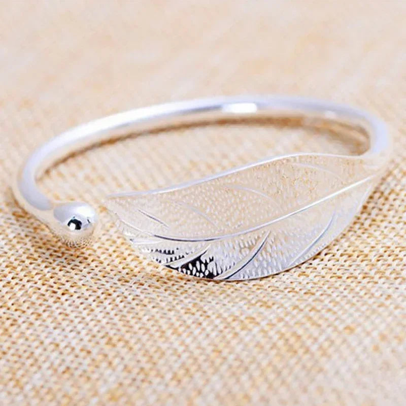 Pulseira Folhada Minimalista Prata