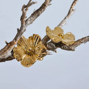 Brinco Flor Banhado a Ouro 18k