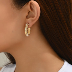 Brinco Argola com Zircônia