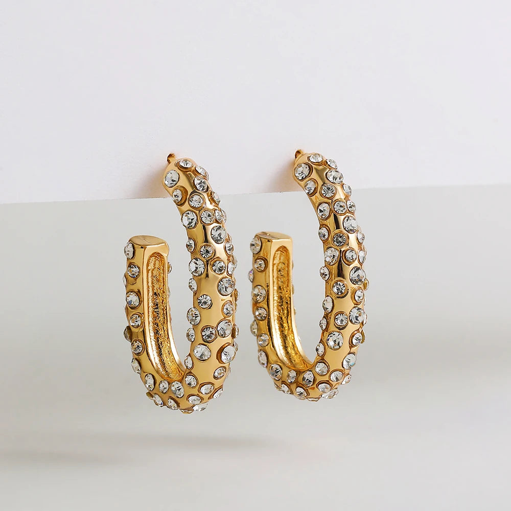 Brinco Argola com Zircônia