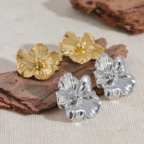 Brinco Flor Banhado a Ouro 18k