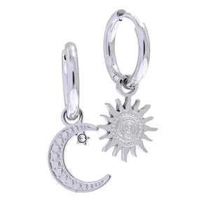 Brinco Lua e Sol Banhado a Ouro 18k