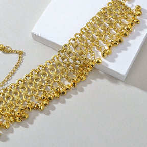 Tornozeleira Boêmia Banhada a Ouro 18k