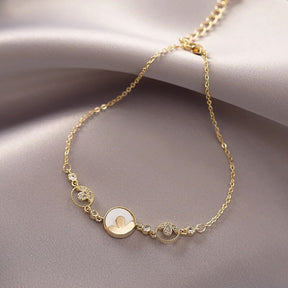 Pulseira Flor Shell com Zircônias