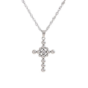 Colar Com Pingente Em Formato De Cruz Banhado a Ouro 18k