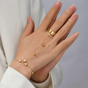 Pulseira Jade Dourada Minimalista
