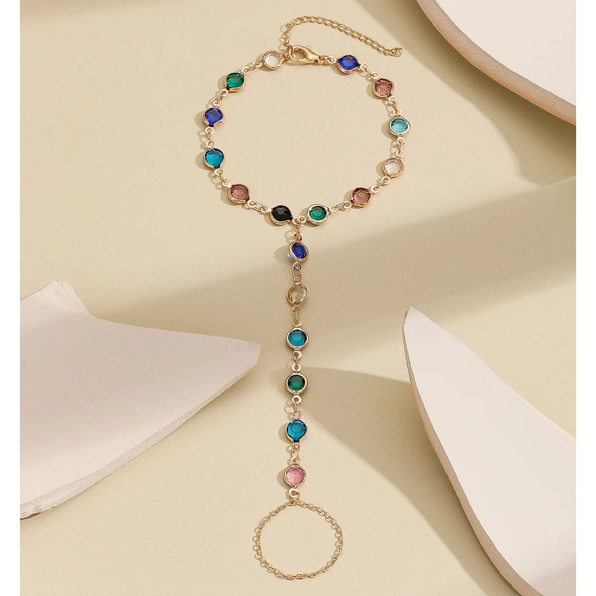 Pulseira Jade com detalhes em Zircônias